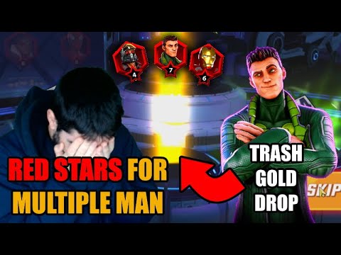 RED STARS FOR MULTIPLE MAN GONE WRONG | GLOD DROP BUT ITS EPIC FAIL | MARVEL STRIKE FORCE | MSF