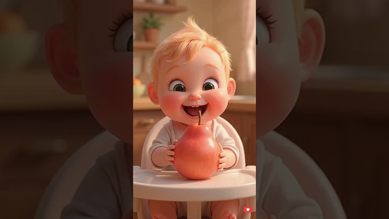 Cute Baby Eating Apple ASMR