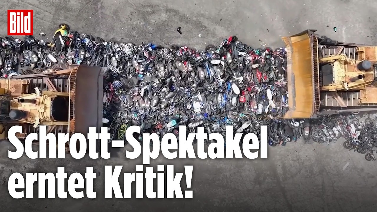 Polizei schrottet tausende Mopeds und Roller – und erntet viel Kritik!