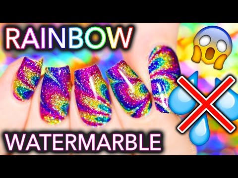 Sparkly Rainbow NO-WATER Watermarble HACK you MUST know!!