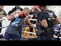 RIP'EM TO THE BODY! BADOU JACK HAMMERING HOOKS TO THE BODY DURING WORKOUT FOR PASCAL REMATCH
