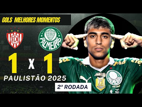 GOLS DE NOROESTE 1 X 1 PALMEIRAS  E MELHORES MOMENTOS  2ª RODADA PAULISTÃO 2025 PALMEIRAS X NOROESTE