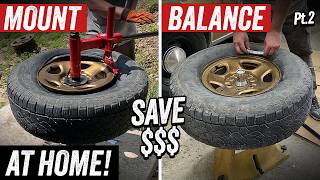 DIY mount and balance wheels at home! - Save MONEY - Manual Tire Changer & Bubble Balancer