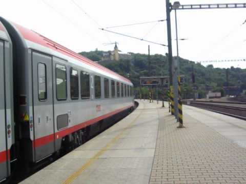 Příjezd vlaku EC 172 Vindobona+odjezd vlaku R 785 - Ústí nad Labem hlavní nádraží