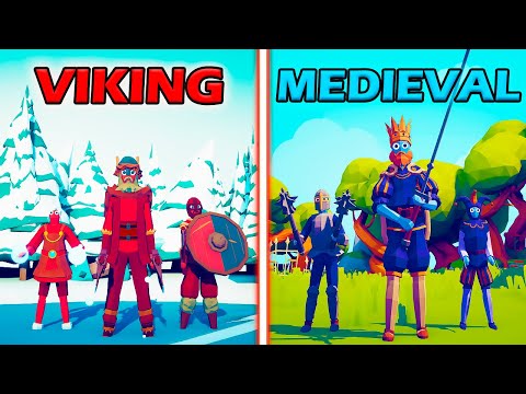 VIKING TEAM vs MEDIEVAL TEAM - Totally Accurate Battle Simulator | TABS