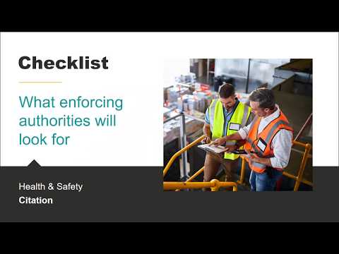 Checklist: what enforcing authorities will look for.