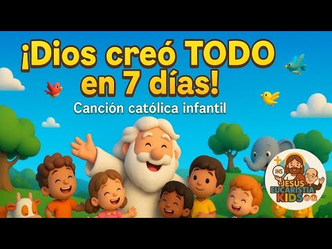 En siete días Dios creó | Canción infantil sobre la creación del mundo🎵