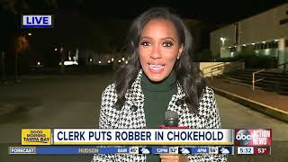VIDEO: Pasco clerk puts robbery suspect in chokehold