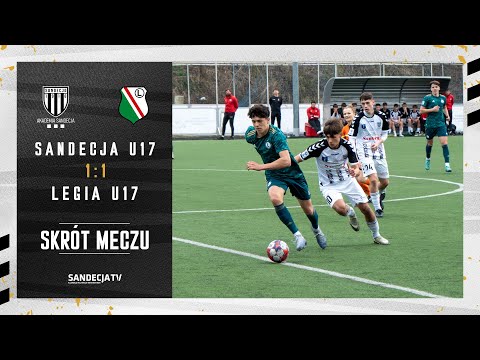 CLJ U17: Sandecja Nowy Sącz - Legia Warszawa 1:1 (0:0), skrót meczu | 22.03.2024