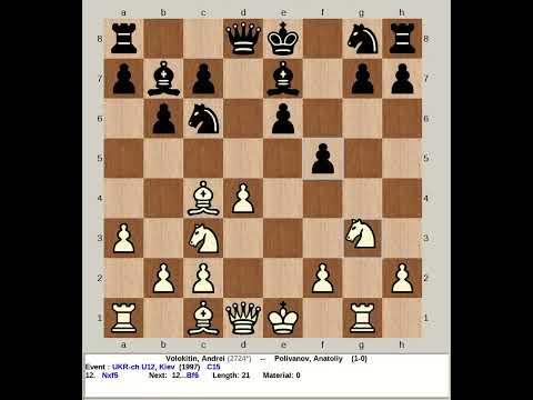 Volokitin, Andrei vs Polivanov, Anatoliy | Ukraine Chess U12 1997, Kiev