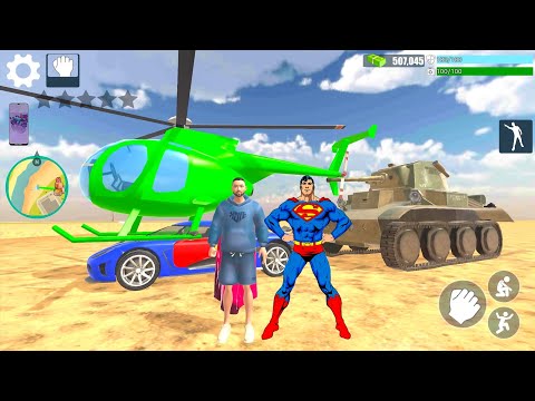 Flying Private Helicopter Airplane US Military Tank Open World Police Car Escape - Android Gameplay.