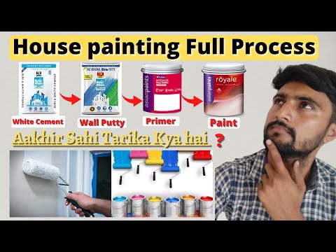 House painting work full Process | Wall Putty Kaise Kare | Primer kaise Lagaye | Wall Painting idea
