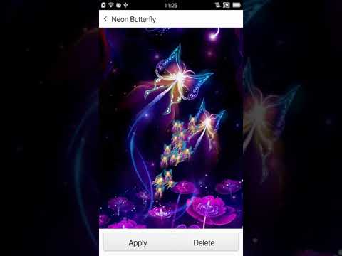 Fluorescent Butterfly Live Wallpaper Video