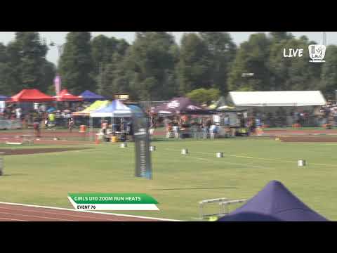 Girls U10 200m Heat 3 - 2019 State Track and Field Championships // LAVicTV
