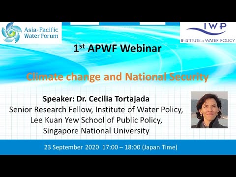 1st APWF Webinar, Climate change and National Security