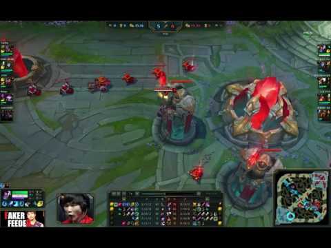 Faker Yasuo Mid vs Twisted Fate Faker Feeder ✔30