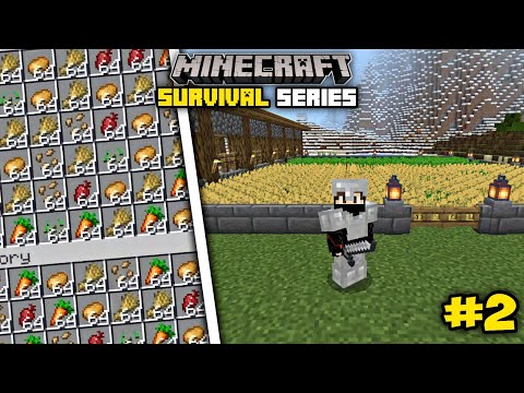 Finally I made ULTRA GIANT food farm in minecraft survival series in hindi [#2] || #minecraftpe