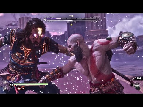 God of War Ragnarok Valhalla - Tyr No Damage Boss Fight (Mastery Difficulty)
