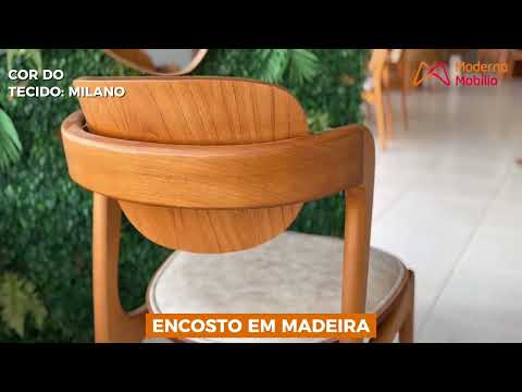 Video thumbnail of Conjunto com 2 Cadeiras Madeira Solaris Gold Moderna Mobília