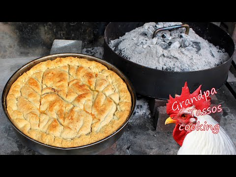 Πρασόπιτα με σπιτικό φύλλο στη γάστρα