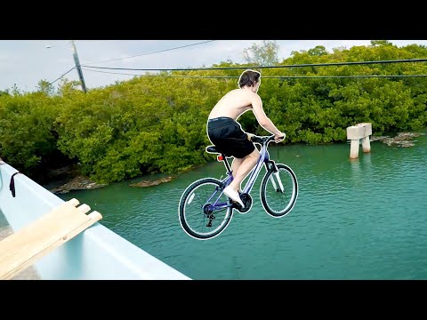 Jumping Bike Off A Bridge!