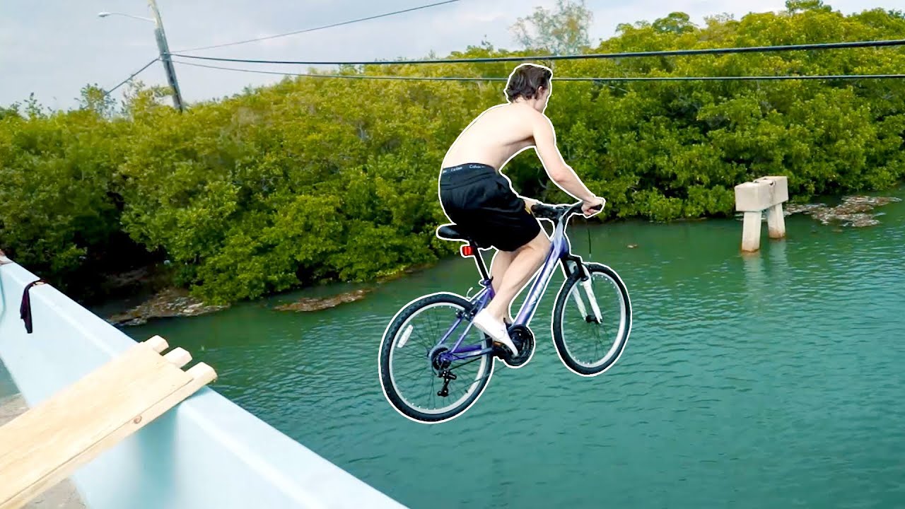 Jumping Bike Off A Bridge!