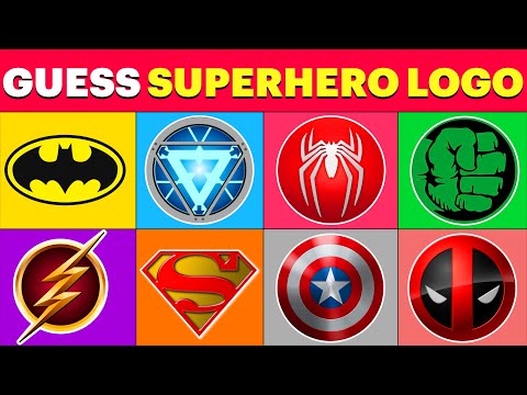 Guess ALL the Superheroes by Logo | MARVEL & DC Superheros - Superhero Quiz🕷️🦇🤖