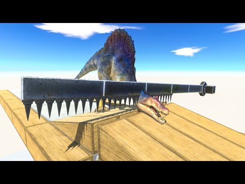 BLADE TRAP on the RAMP Who Can Escape? Animal Revolt Battle Simulator
