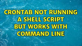 Crontab not running a shell script but works with command line