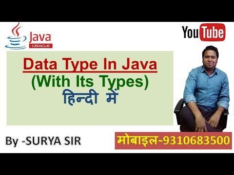 Java Fundamentals In Hindi 5 DataTypes in Java With Its Type