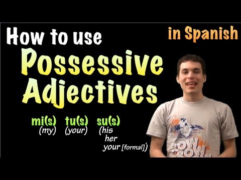 Learn Spanish - Possessive adjectives (part 1)