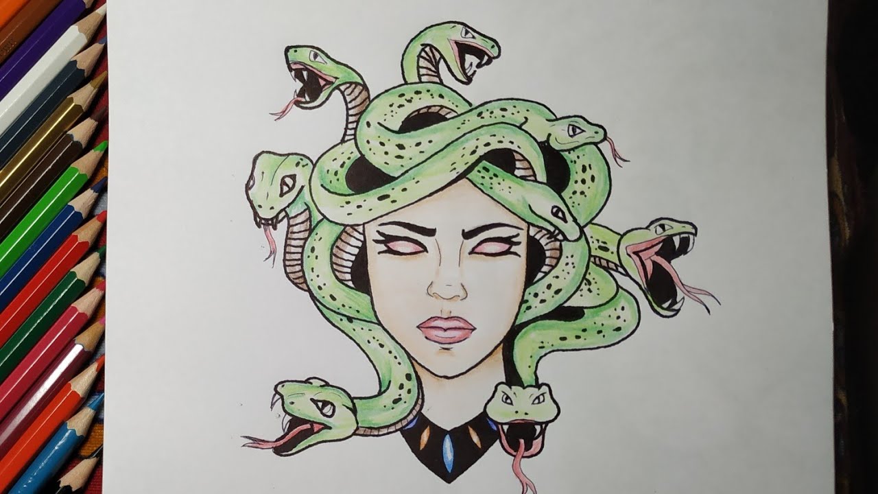 Medusa Drawing Video ( Part - 2) | #Shorts