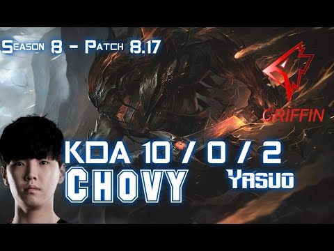 GRF Chovy YASUO vs LUX Mid - Patch 8.17 KR Ranked