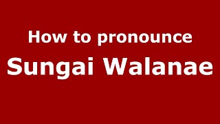 How to pronounce Sungai Walanae