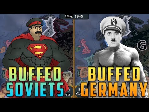 [HOI4] Buffed Germany vs Buffed Soviets -  Double Timelapse  (AI only)