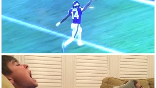 Saints fan reacts to the game winning touchdown vs Vikings in the playoffs