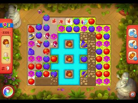 GardenScapes Level 2335 no boosters (17 moves)