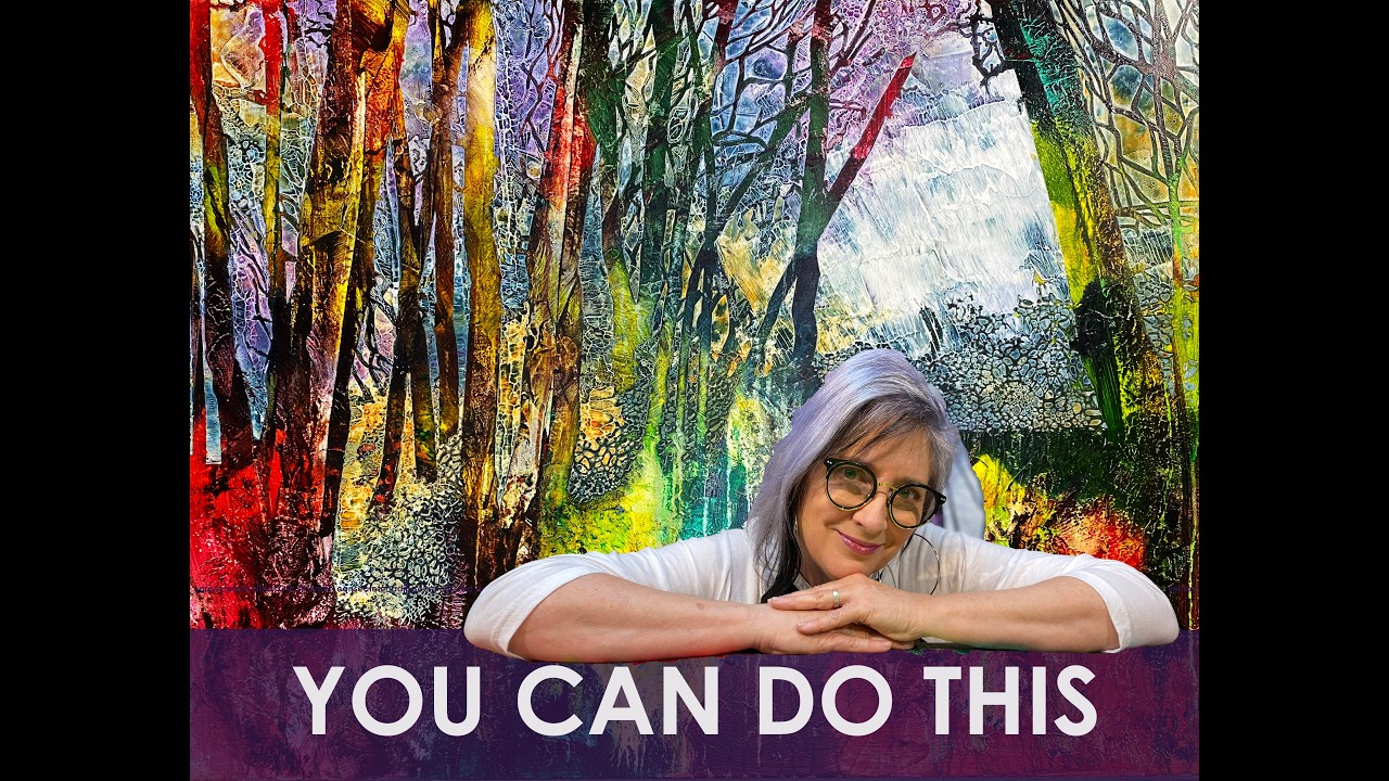 Paint a Bright Abstract Landscape Step-by-Step (Negative Painting Technique)