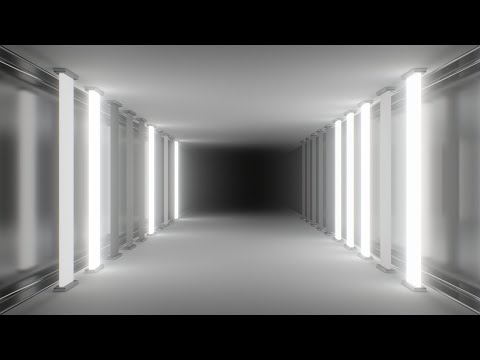 Fast Flashing Lights Black and White Strobe Neon Tunnel Corridor Hall 4K VJ Loop Motion Background