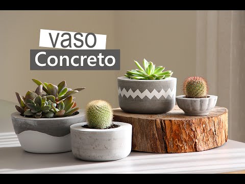 Faça você mesmo: Vasos de planta de cimento!