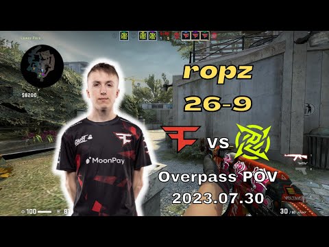 【ropz POV】(26-9) FaZe vs NIP (Overpass) IEM Cologne 2023