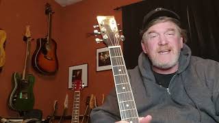 Video thumbnail for R W  Jameson Thinline Cutaway  Acoustic Electric Guitar back with Better Electronics and under $60 by Big Toe MoJo