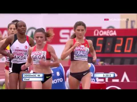 182 Gesa Felicitas Krause 3000m Steeplechase FINAL HD European Athletics Championships Amsterdam 201