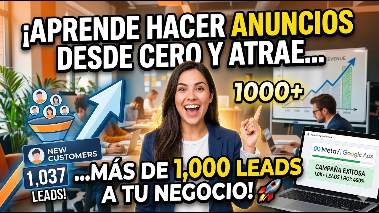 Aprende a hacer anuncios desde cero y atrae más de 1000 leads a tu negocio