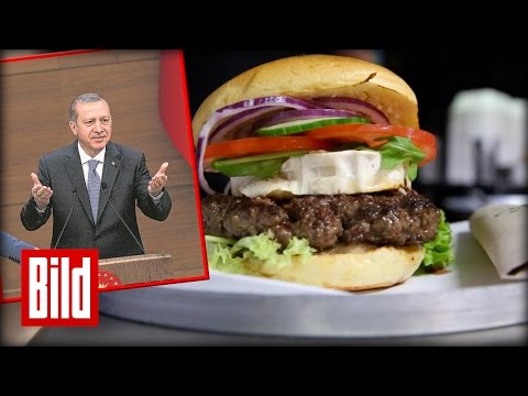Erdogan-Burger (natürlich mit Ziegenkäse)