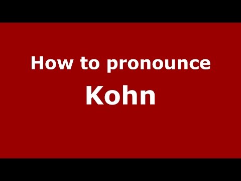 How to pronounce Kohn (Colombian Spanish/Colombia)  - PronounceNames.com