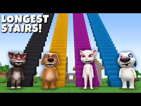 NEW SECRET TALKING TOM EXE & BEN & ANGELA EXE STAIRS in Minecraft? CHEST vs LAVA vs PORTAL STAIRS !