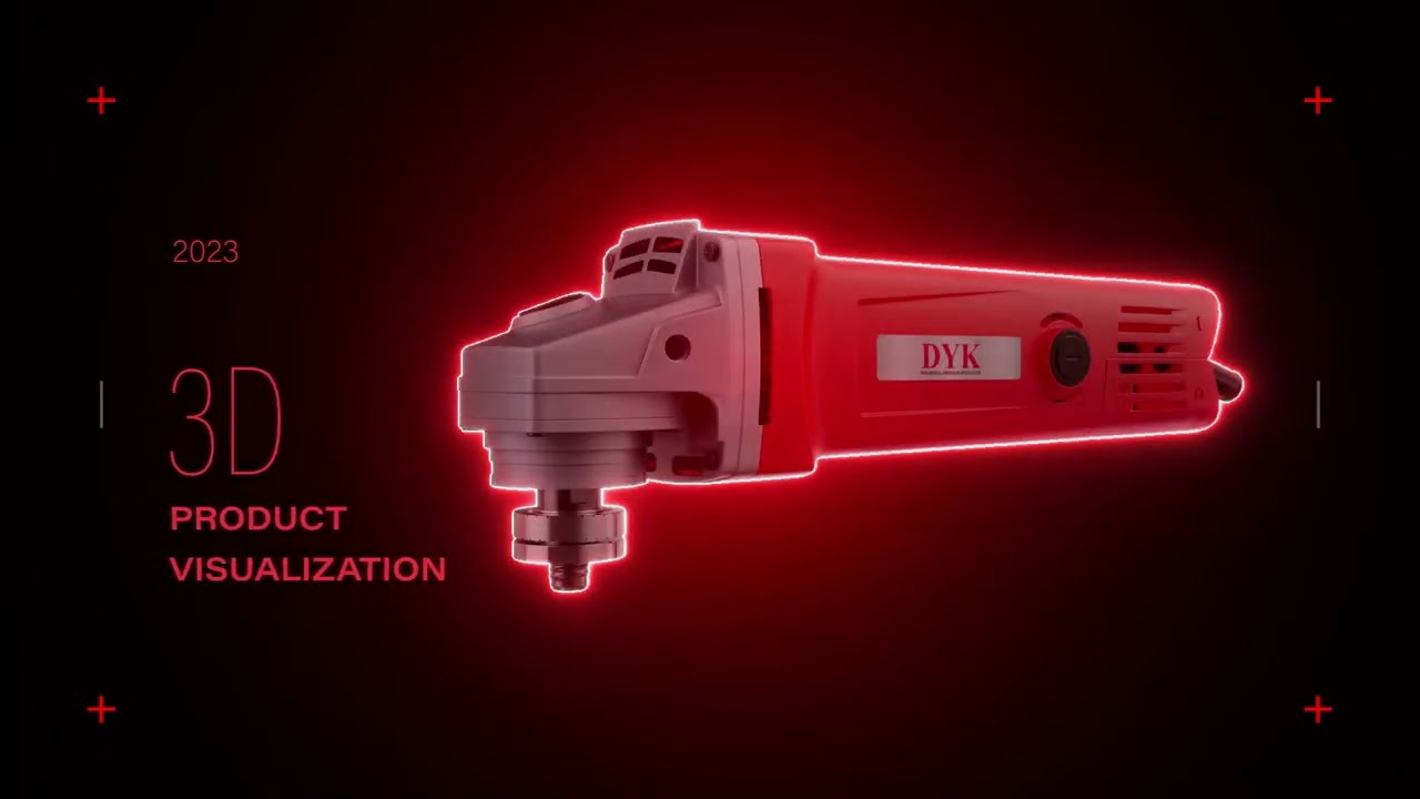 3D Product Visualization Industrial Power Tool 360 Render Animation