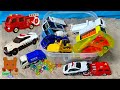Box Full of Diecast Cars Trapped in Ice, Slime, Balloon! Stories of Tomica Cars【Kuma's Bear Kids】