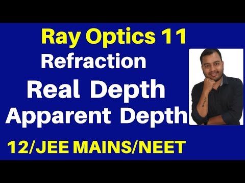 Ray Optics 11 : Real Depth and Apparent Depth - Complete Concept with Best Numericals JEE/NEET